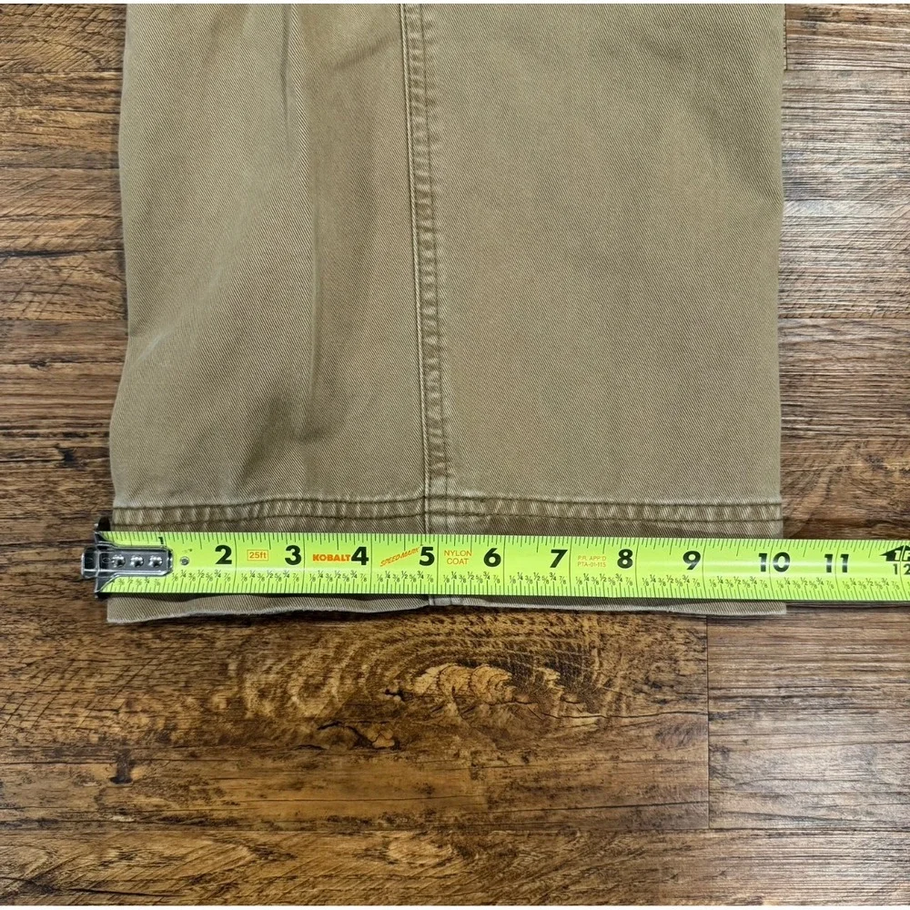 VTG Abercrombie & Fitch Beige Military Paratropper Baggy Cargo Pants Men's 36x32